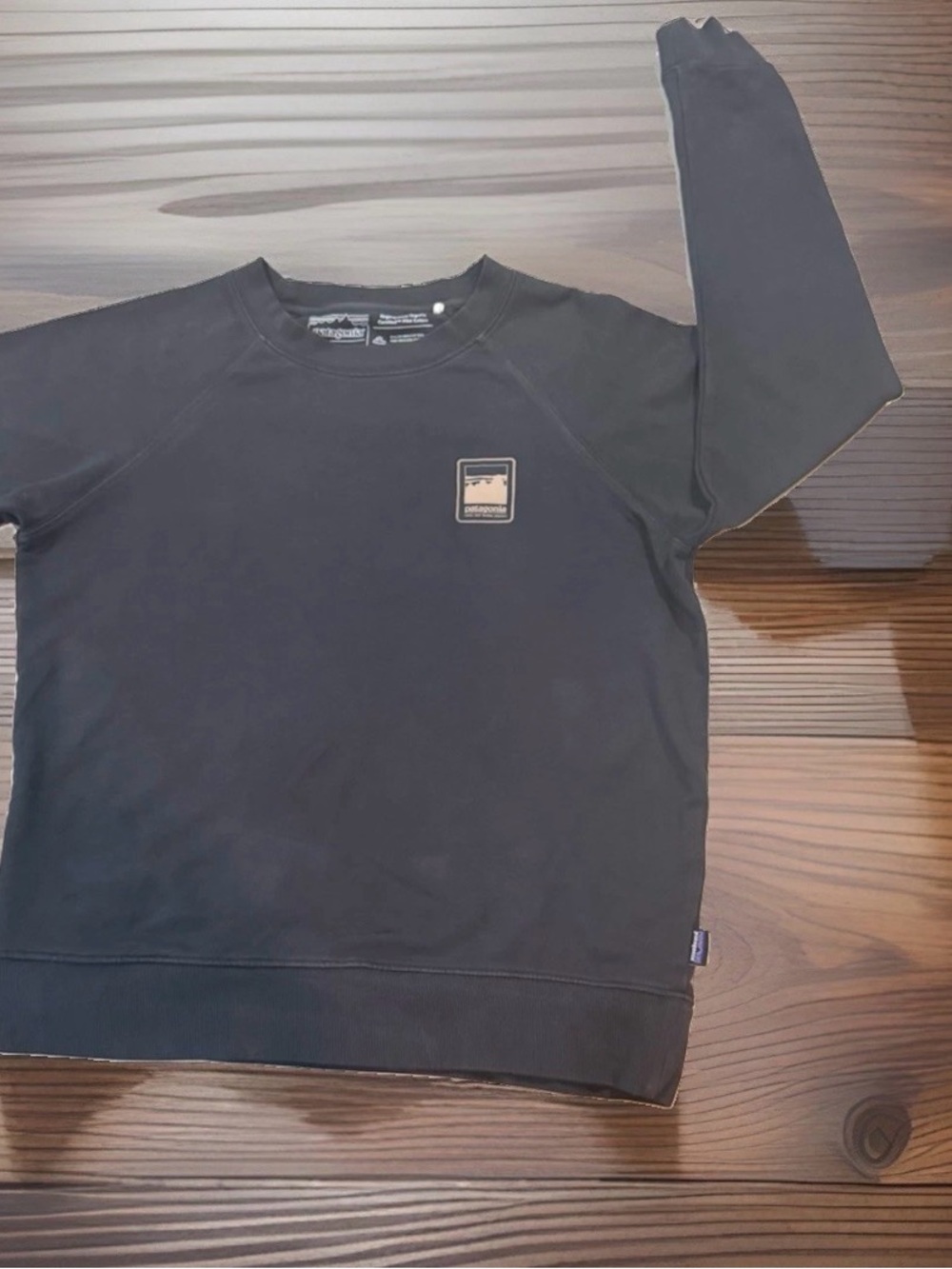 Patagonia Sweater Mens Med Crewneck Pullover Save Our Home Planet Grey